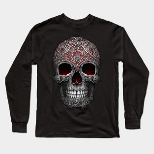 The Enigmatic Carved Skull Long Sleeve T-Shirt